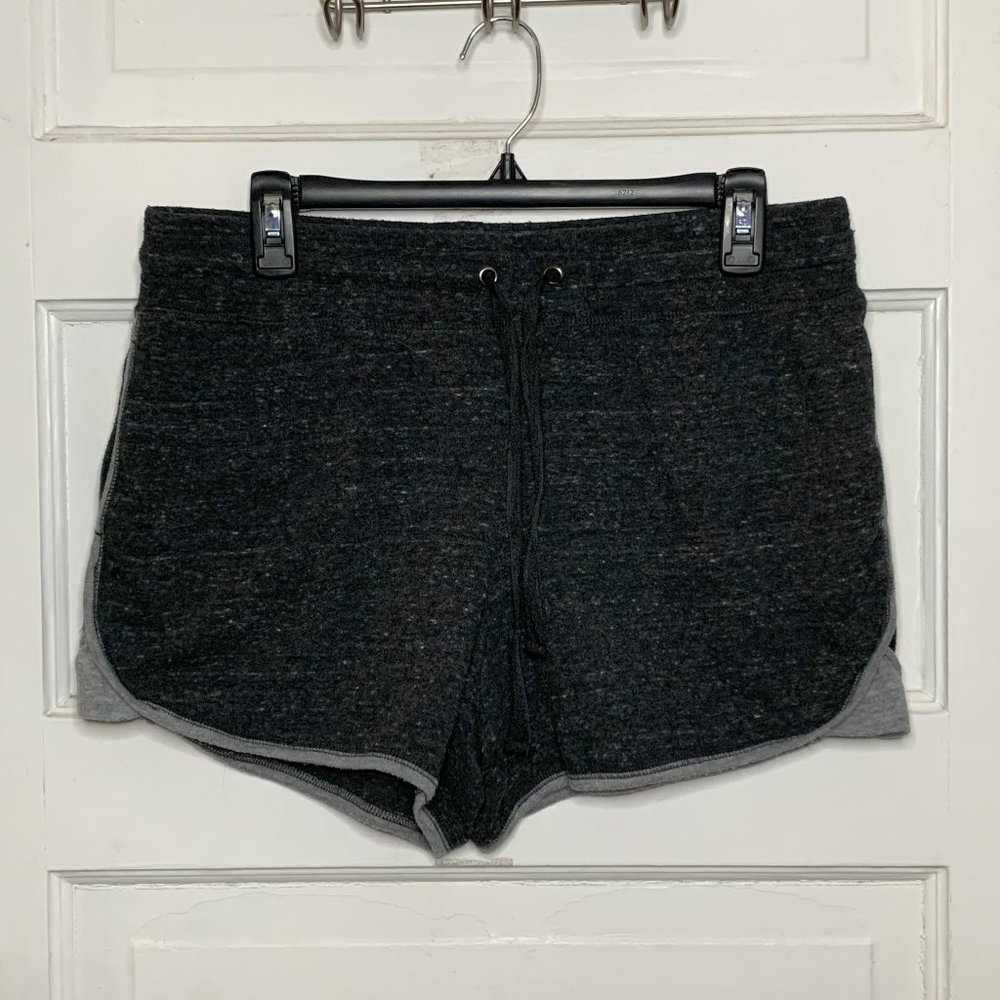 Athletic Works Dark Grey w/Light Grey Trim Active Yoga Workout Shorts Size L